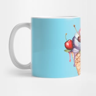 Summer Fruit And Ice Cream Mug